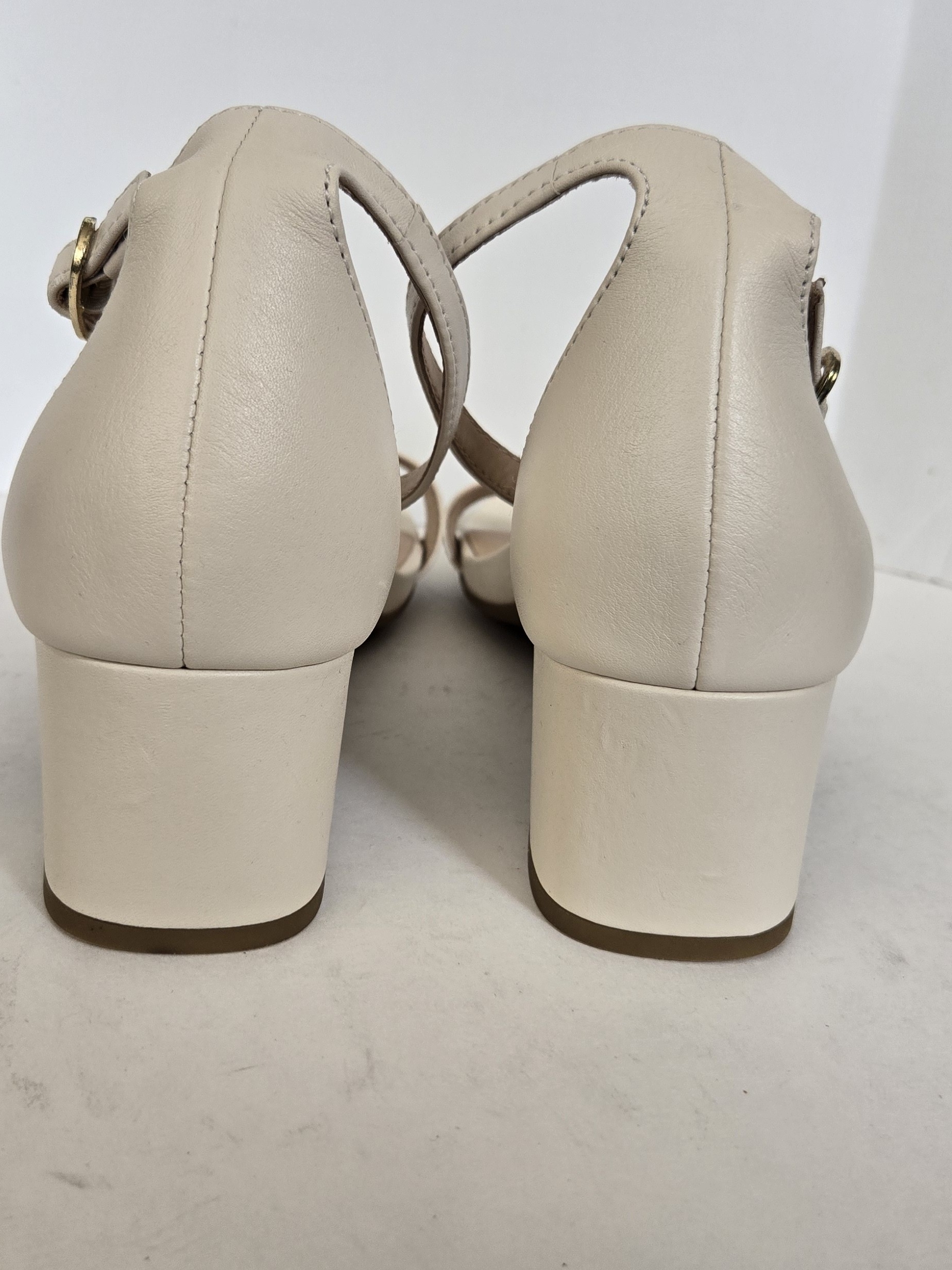 Abeo Cream Block Heel Sandals With Ankle Strap — image 6 of 8
